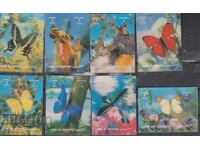 Clean Stamps 3D Stereo Fauna Butterflies 1972 de Umm Al-Quwain