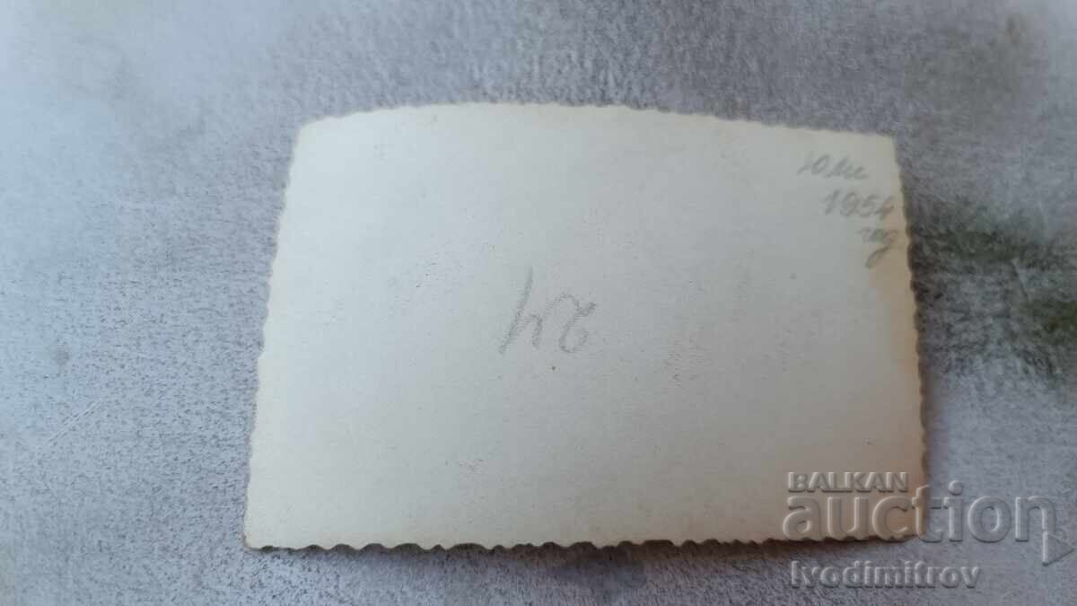 Photo Men and two children on the beach 1954 with price 2.35 BGN | € 1.20