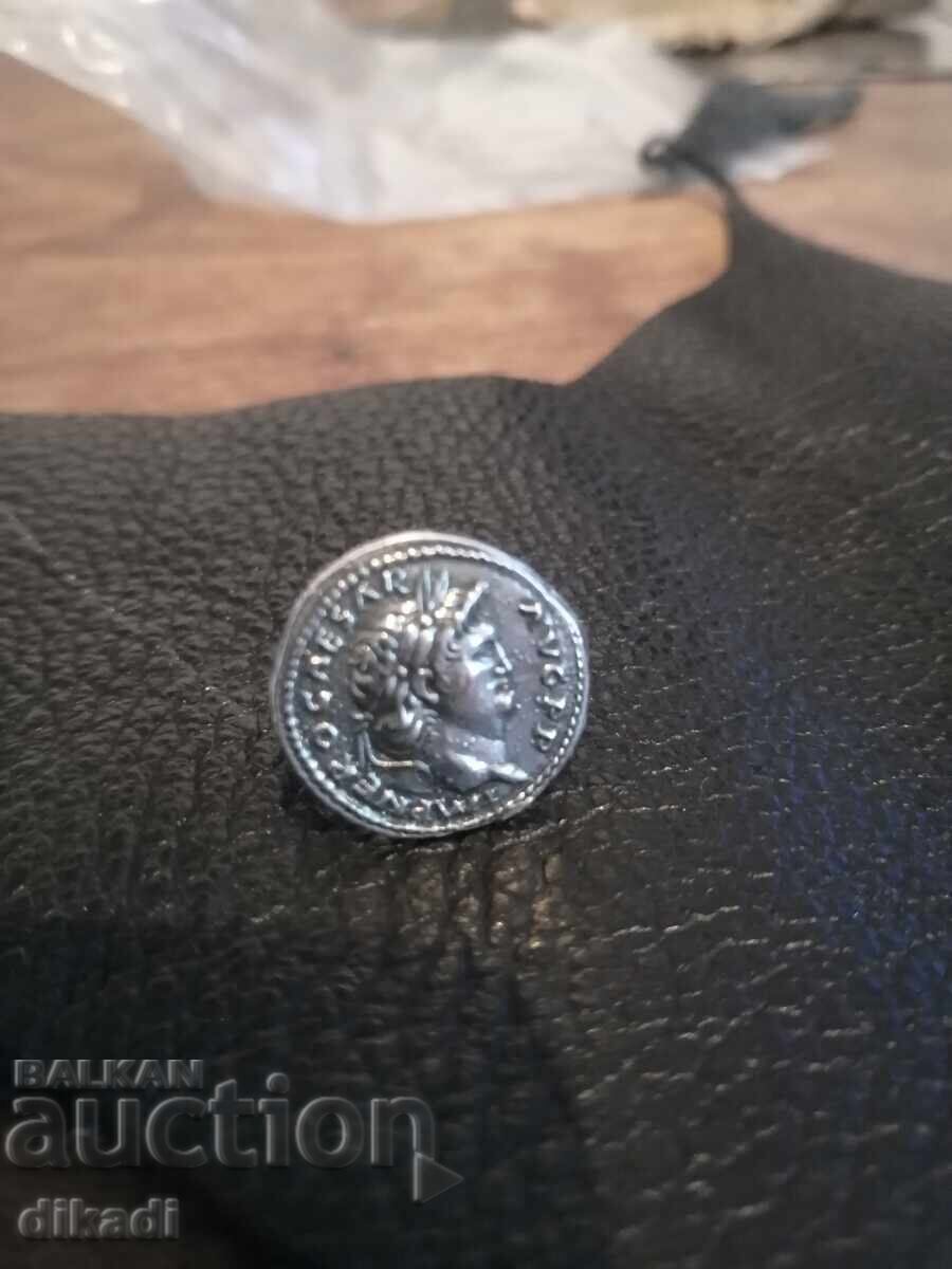 Women's silver ring with the image of Nero, replica Women's silver ring with the image of Nero, replica