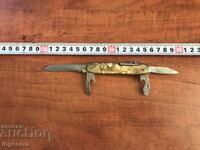 FOLDING KNIFE, OLD BLADE, WOODEN HANDLE