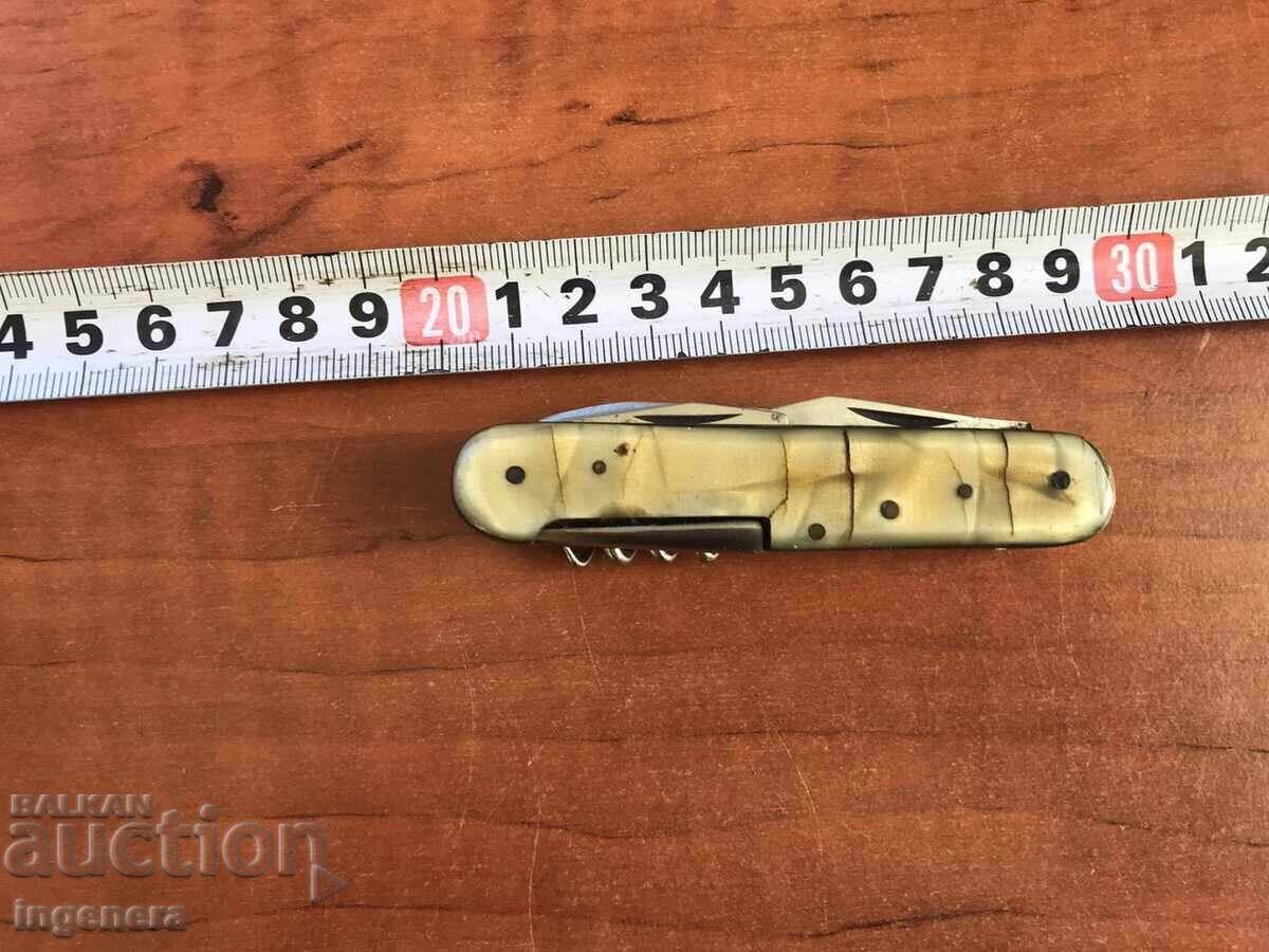 FOLDING KNIFE, OLD BLADE, WOODEN HANDLE - 6 FOLDING KNIFE, OLD BLADE, WOODEN HANDLE - 6