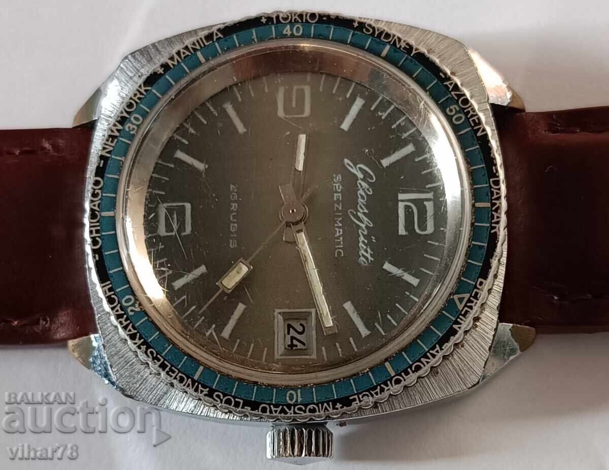 Auction RARE MEN'S WATCH GUB-GLASHUTTE-WITH WORLD TIME Auction RARE MEN'S WATCH GUB-GLASHUTTE-WITH WORLD TIME