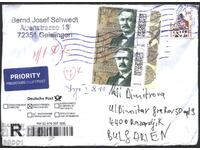 Travel envelope with Heinrich Schliemann stamp 2022 from Germany