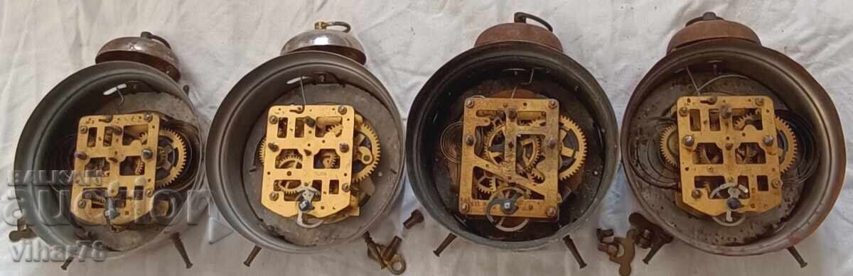 Auction  Lot of four alarm clocks - not working for repair or replacement