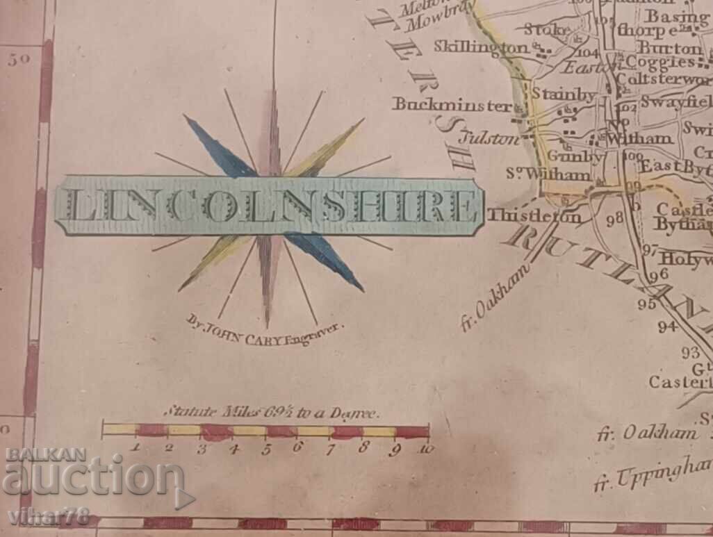Map of Lincolnshire with price 49.99 BGN | € 25.56 Map of Lincolnshire with price 49.99 BGN | € 25.56