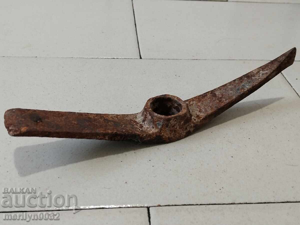 Delivery of Small Wrought Pickaxe Tool Wrought Iron Primitive