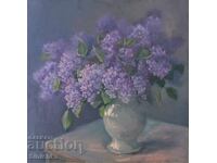 Author's painting, lilac, flowers, bouquet.