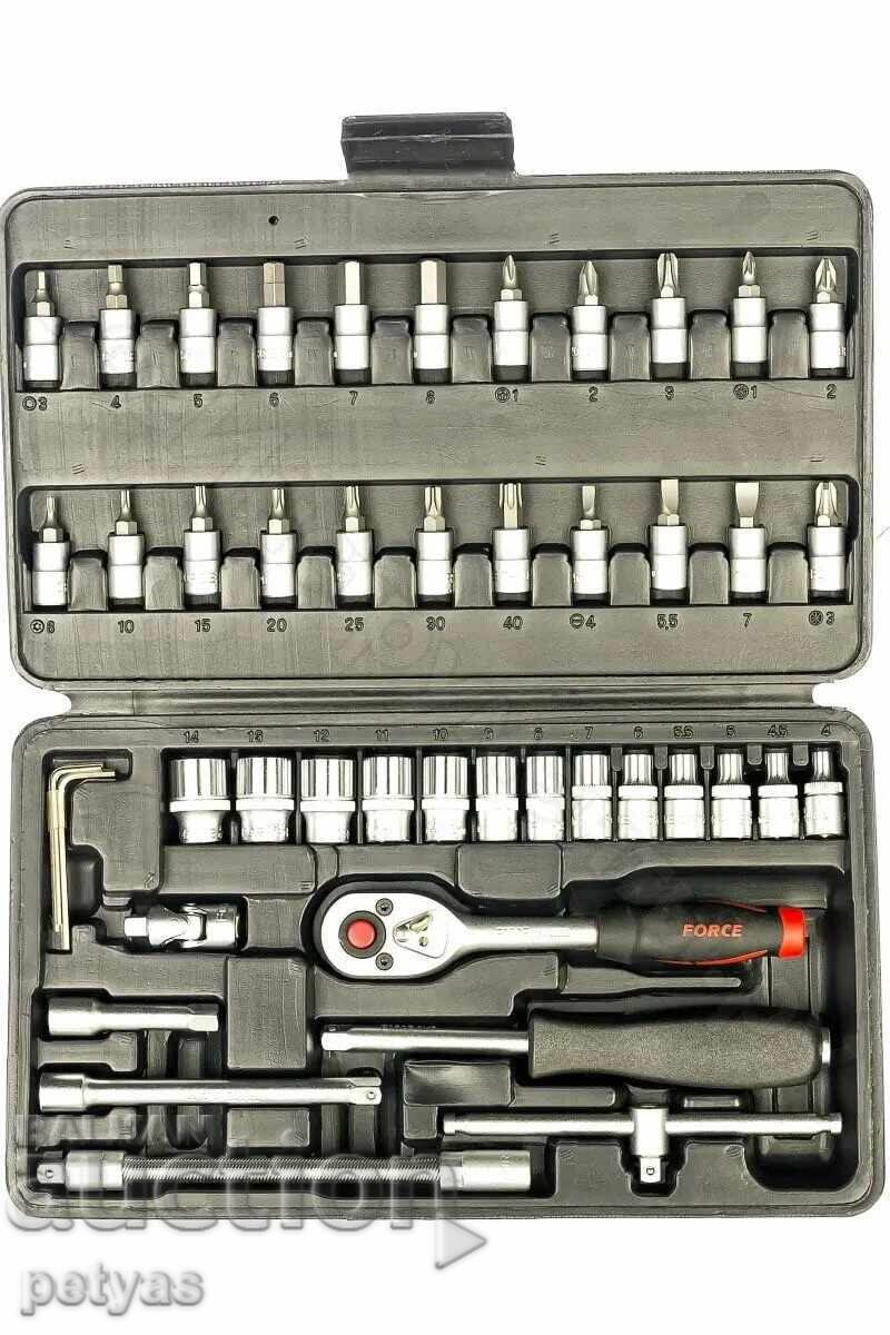 Gedore 1/4 with 6-sided inserts 46 pieces FORCE with price 78.50 BGN | € 40.14 Gedore 1/4 with 6-sided inserts 46 pieces FORCE with price 78.50 BGN | € 40.14