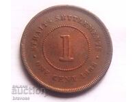 1 cent 1888 - Straits Settlements - VF