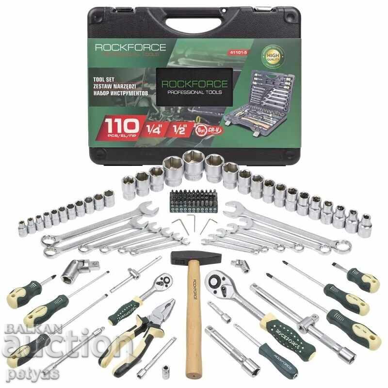 Gedore set 1/2″& 1/4″, 110 pieces ROCKFORCE with price 189.50 BGN | € 96.89 Gedore set 1/2″& 1/4″, 110 pieces ROCKFORCE with price 189.50 BGN | € 96.89