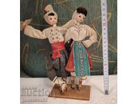 Decorative dolls in Bulgarian folk costume 1975 year, "Rachenitsa"