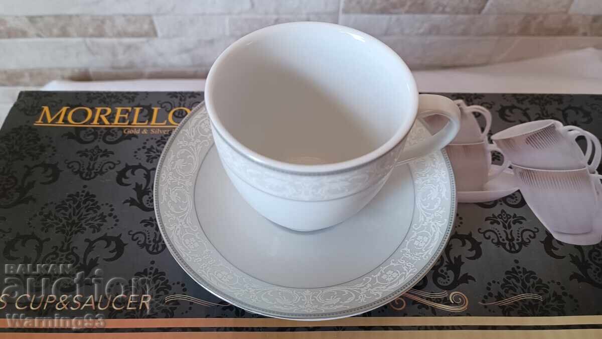 Υπηρεσία τσαγιού ή καφέ - 12 τεμάχια - MORELLO - Ασημί - 6 Υπηρεσία τσαγιού ή καφέ - 12 τεμάχια - MORELLO - Ασημί - 6