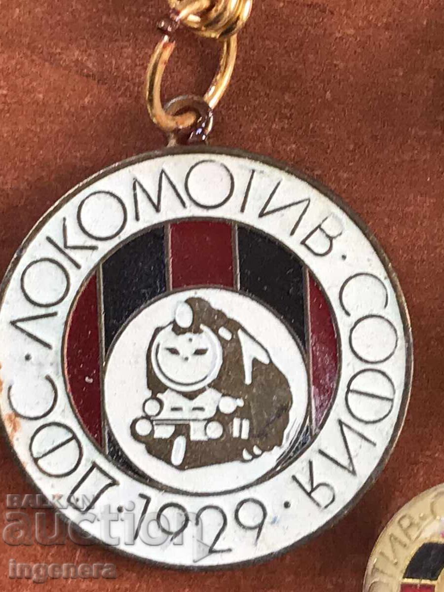 LOT MEDALLION BADGE BADGES-FOOTBALL CLUB LOCOMOTIVE SOFIA with price 12.00 BGN | € 6.14 LOT MEDALLION BADGE BADGES-FOOTBALL CLUB LOCOMOTIVE SOFIA with price 12.00 BGN | € 6.14