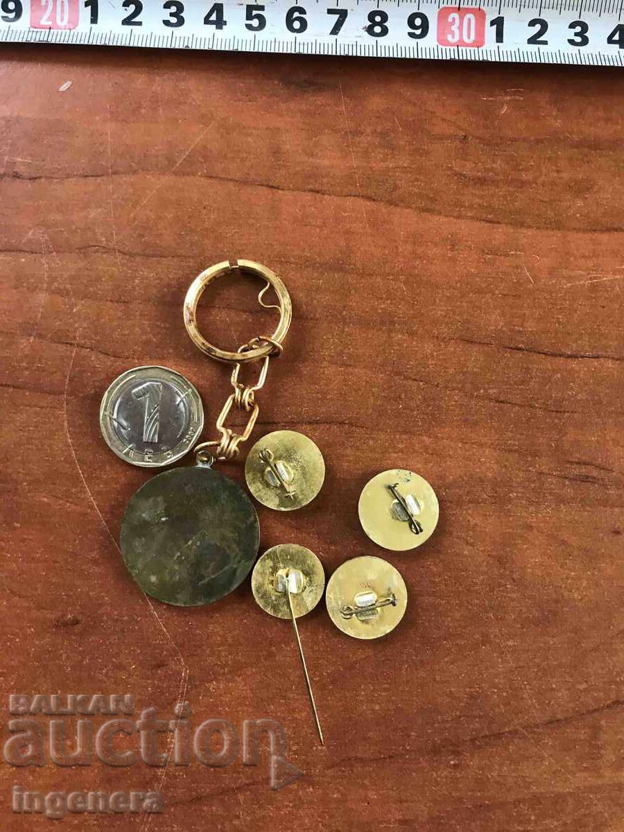 LOT MEDALLION BADGE BADGES - CLUB LOCOMOTIVE SOFIA - 5