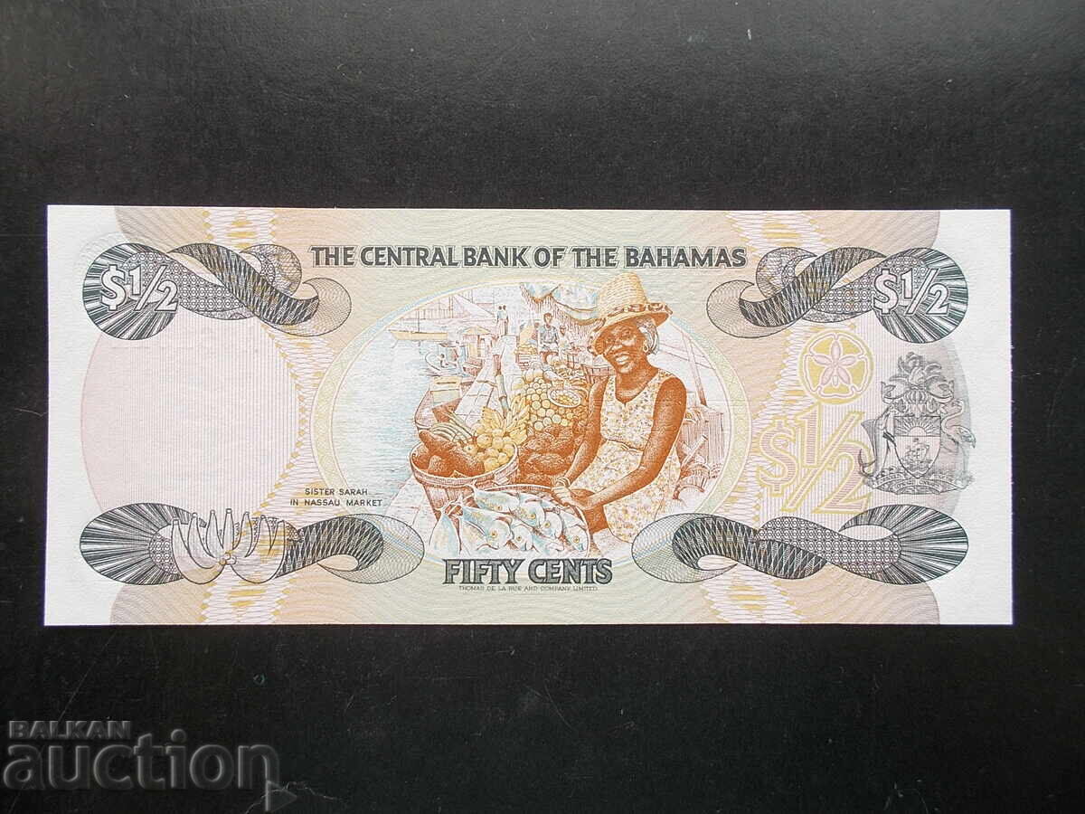 BAHAMAS, 1/2 $, 1984, UNC with price 18.99 BGN | € 9.71