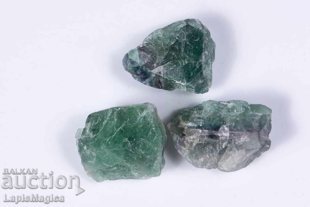 3 pieces of green fluorite 142g #6