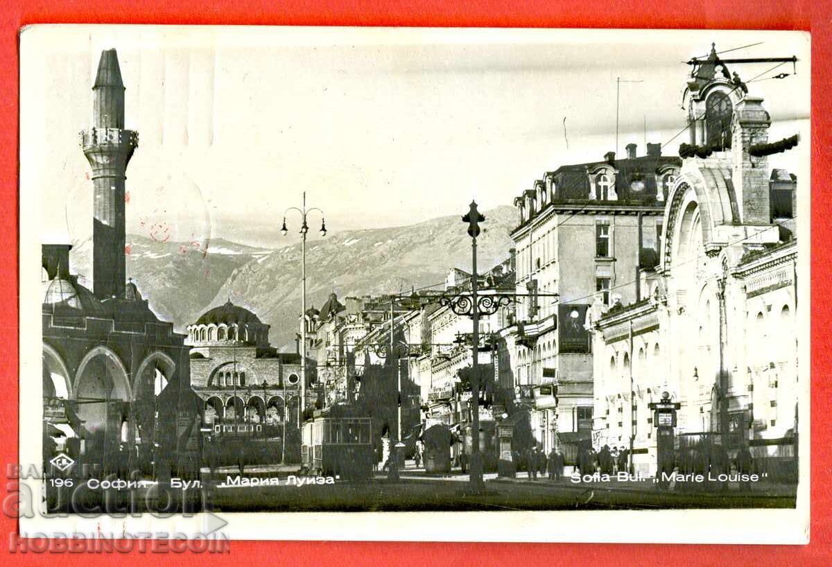 TRAVEL CARD SOFIA MARIA LUYZA Blvd. VITOSHA 1943 CENSORSHIP