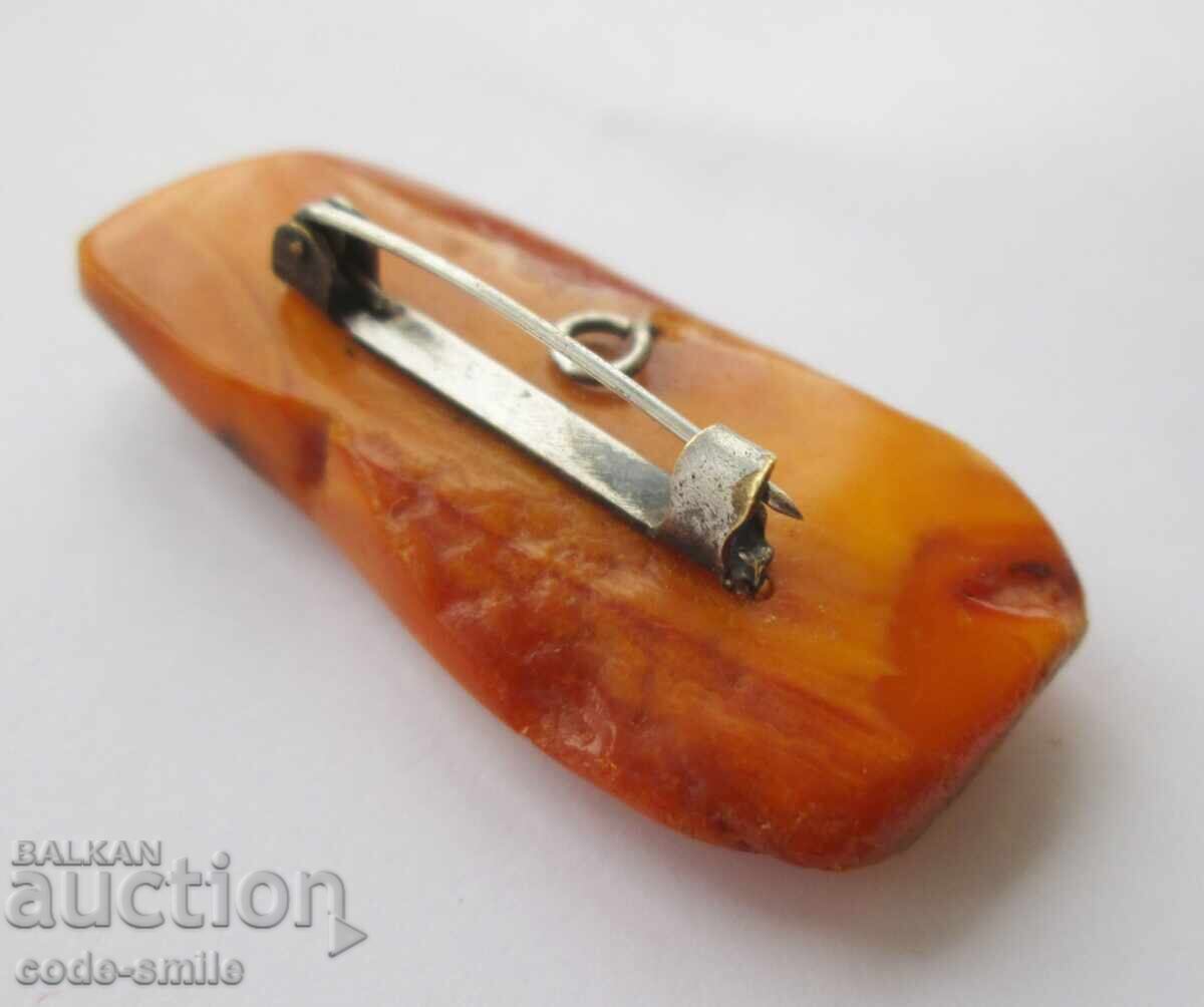 Old ladies' amber brooch, raw amber - 6 Old ladies' amber brooch, raw amber - 6