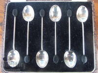 Set of 6 sterling silver coffee spoons