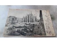 Postcard Milan Piazza del Ducto 1903