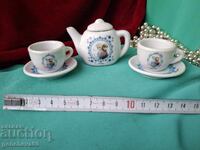 Doll porcelain coffee set