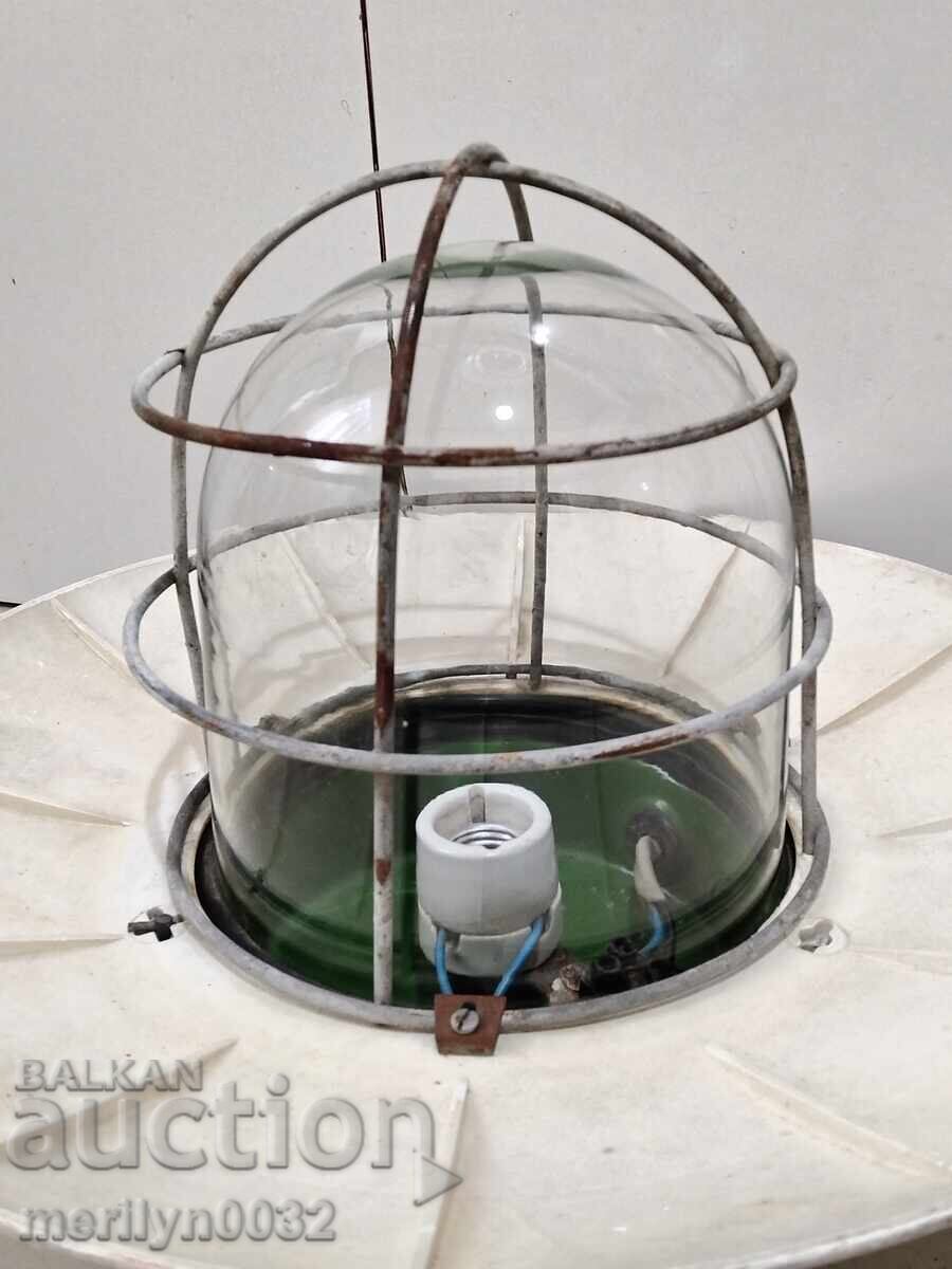 Old industrial lamp from a workshop underground NRB with price 70.00 BGN | € 35.79 Old industrial lamp from a workshop underground NRB with price 70.00 BGN | € 35.79