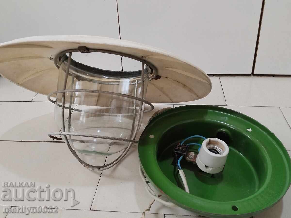 Delivery of Old industrial lamp from a workshop underground NRB Delivery of Old industrial lamp from a workshop underground NRB