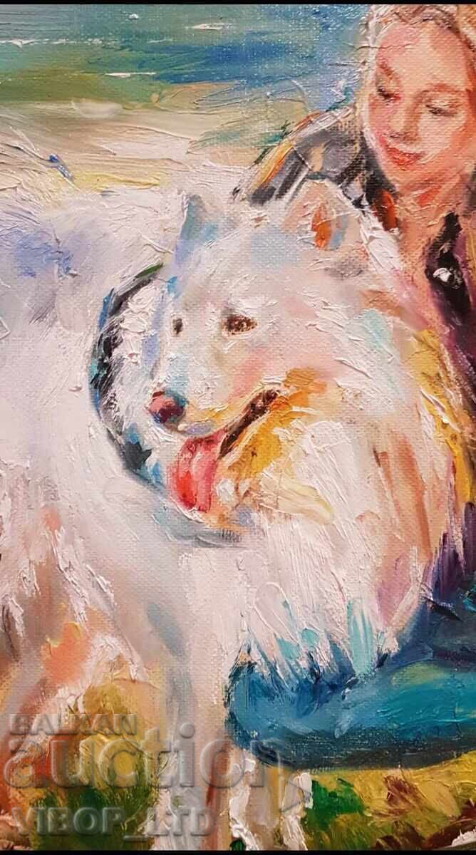 Auction Artist, FRIENDS, painting 50/40, oil, canvas, signed Auction Artist, FRIENDS, painting 50/40, oil, canvas, signed