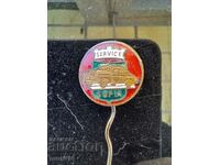 Service badge Sofia retro car enamel