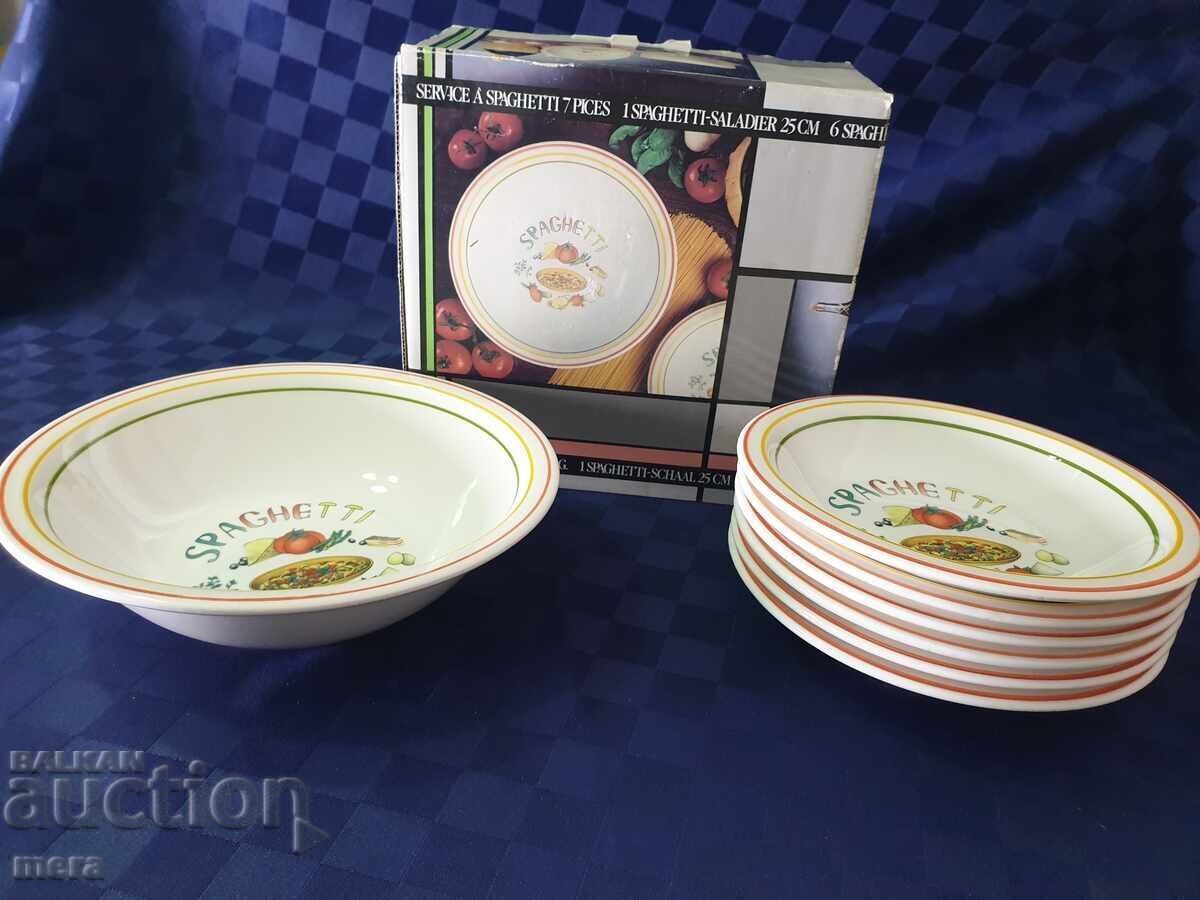 Serviciu de porțelan italian pentru paste, spaghete - 7