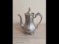 Silver-plated solid metal kettle E.P.N.S