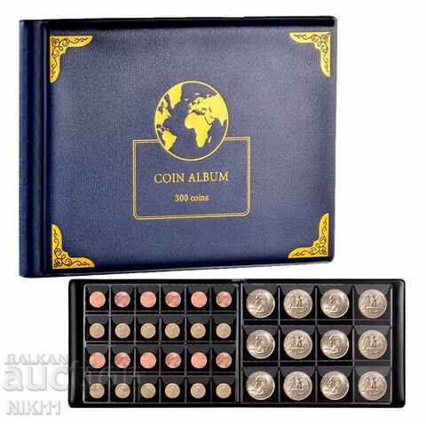 Combined album for 300 large and small coins, binder Combined album for 300 large and small coins, binder