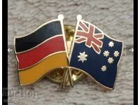 Pin badge with flags Germany-England