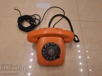 Telefon vintage bachelit portocaliu