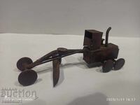 Truck Old metal toy grader vintage decoration