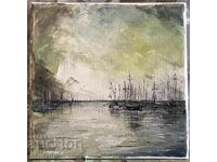 Anton Yordanov oil painting seascape - ships