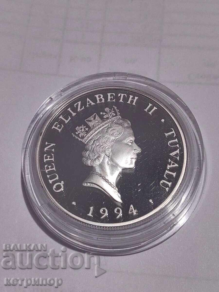 20 de dolari argint Tuvalu 1994. Dovada cu preț 135.00 BGN | € 69.02 20 de dolari argint Tuvalu 1994. Dovada cu preț 135.00 BGN | € 69.02