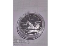 20 dollars Tuvalu 1994 silver. Proof