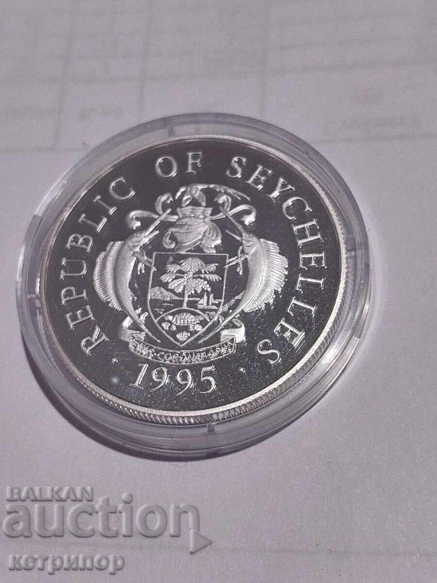 25 рупии Сейшели 1995 г сребърна. Пруф с цена € 90.00 | 176.02 лв.