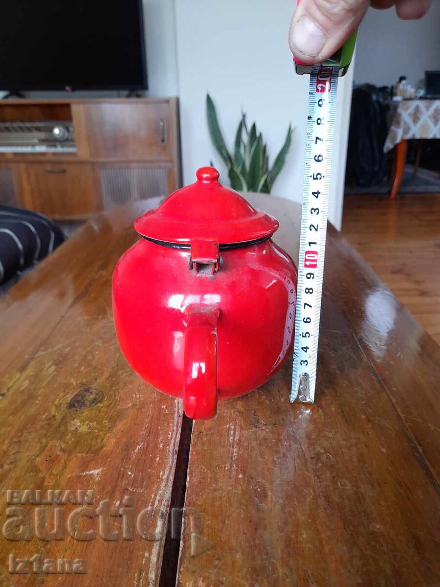 Delivery of Old enamel teapot