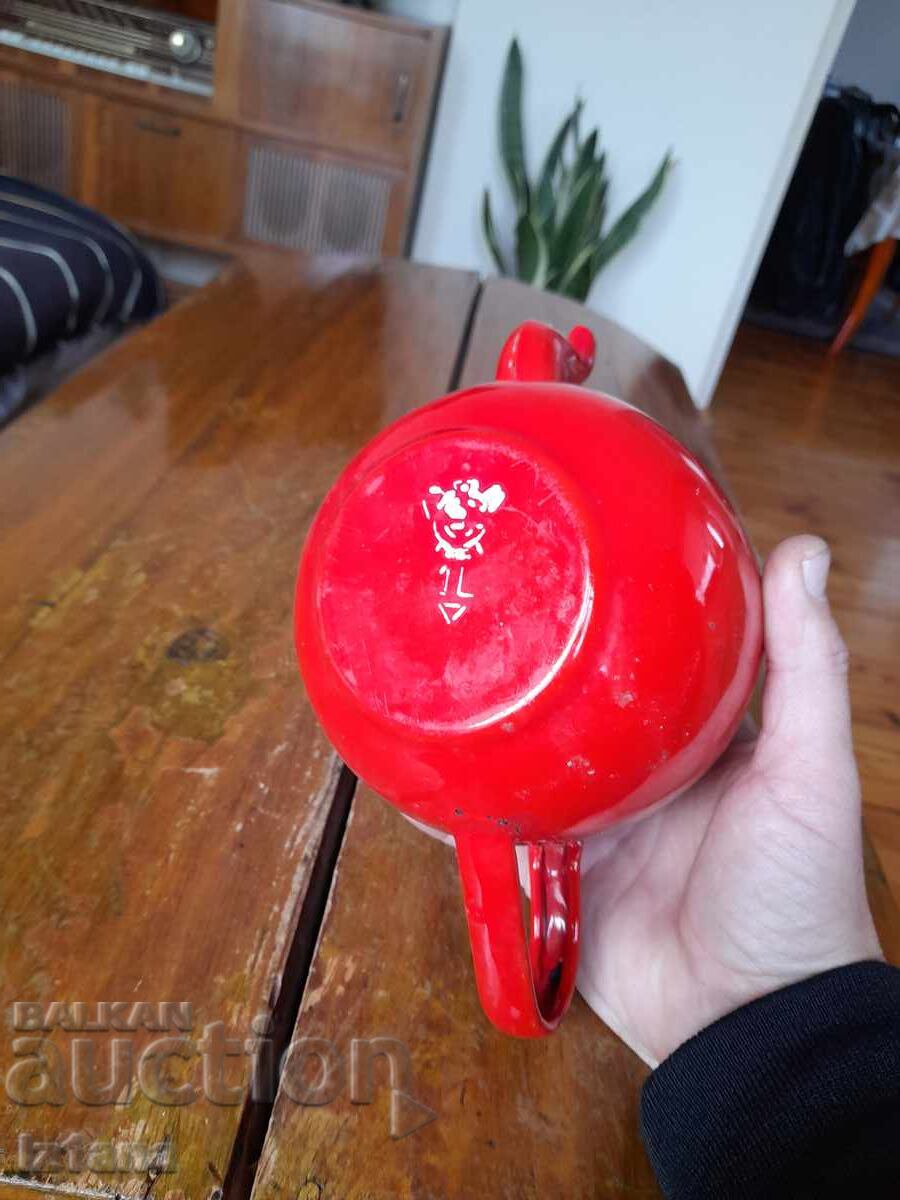 Old enamel teapot - 6