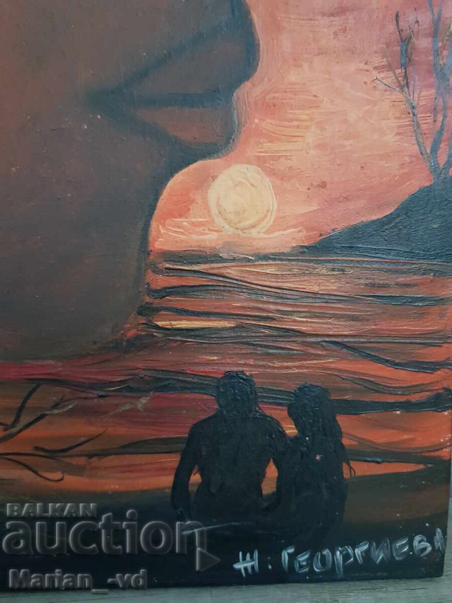 Oil painting on canvas, signed with price 100.00 BGN | € 51.13