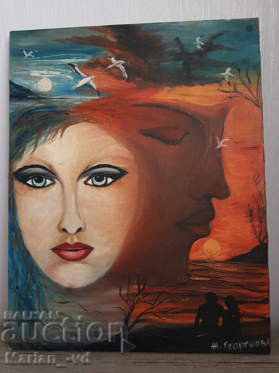 Auction  Oil painting on canvas, signed