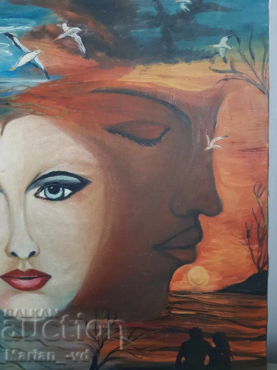 Delivery of Oil painting on canvas, signed