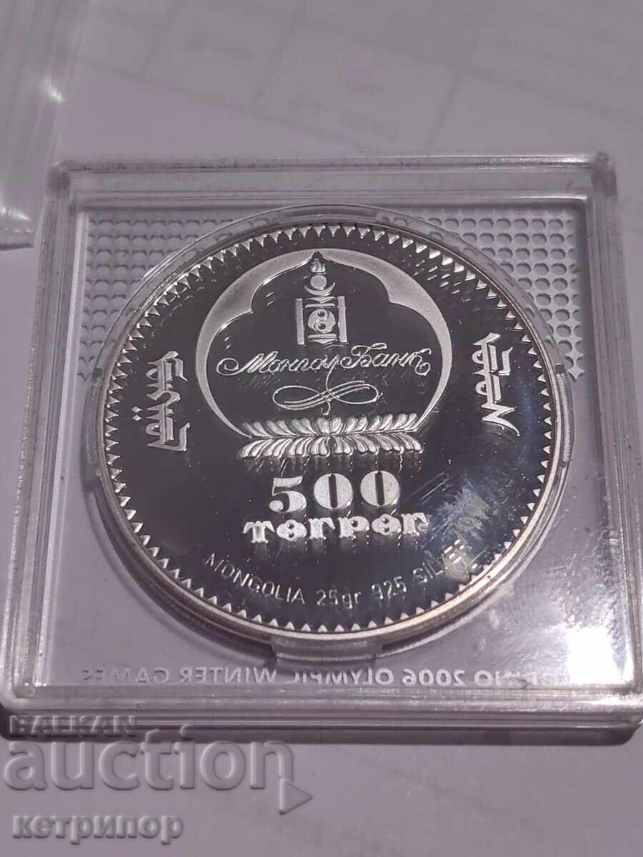 500 tugrik Mongolia 2006 argint. Dovada 500 tugrik Mongolia 2006 argint. Dovada