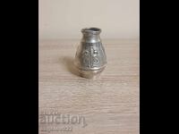 Silver-plated metal vase with marking!