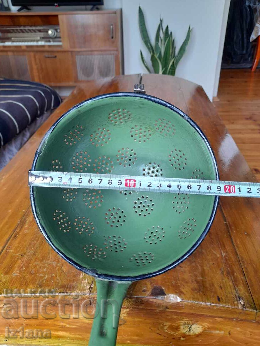 Old enamel colander, colander - 5 Old enamel colander, colander - 5