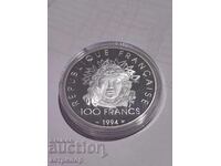 100 francs France 1994 silver. Proof