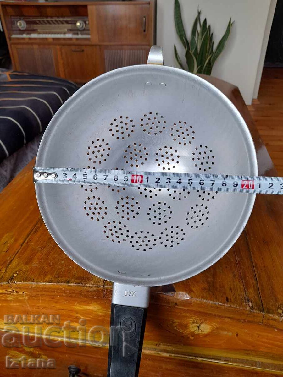Old aluminum strainer, colander - 5 Old aluminum strainer, colander - 5