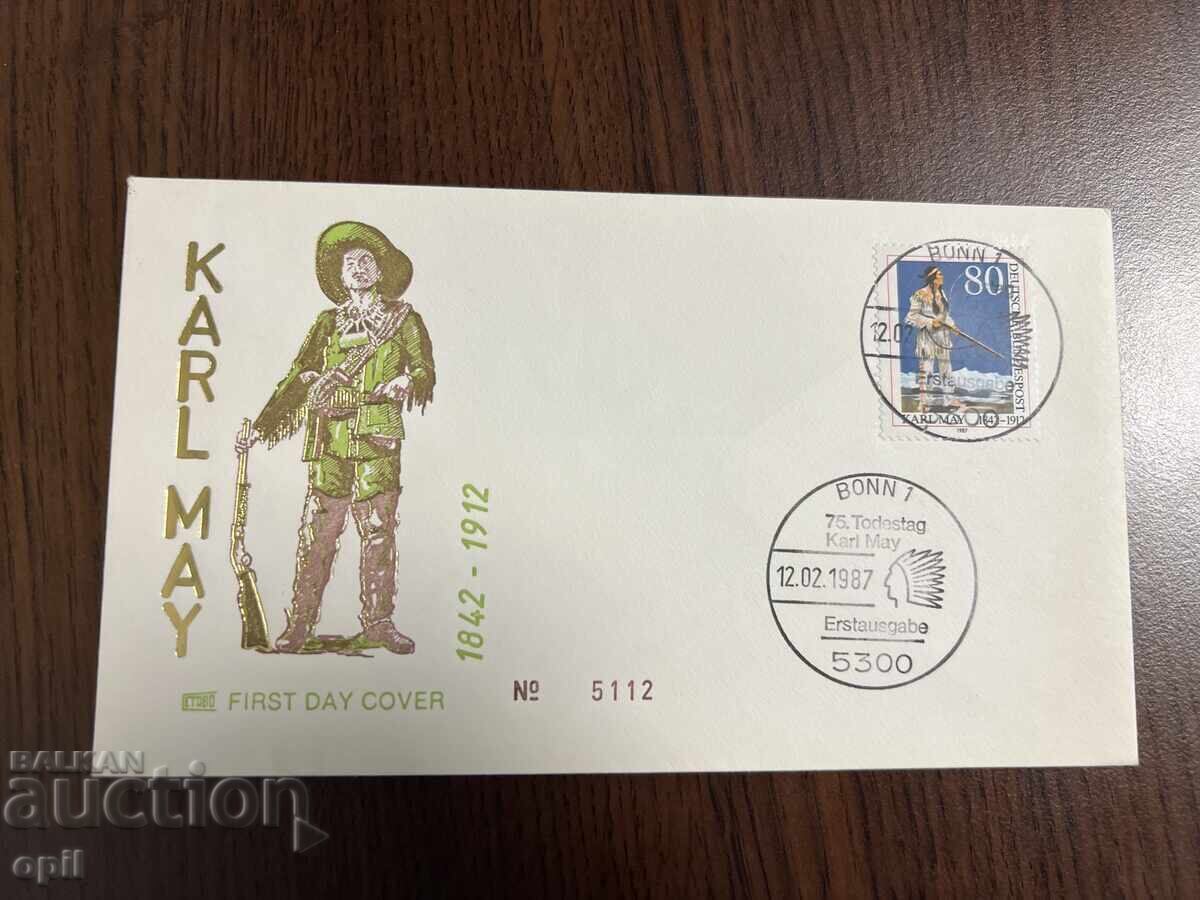Германия 1987 Годишнина от смъртта на Карл Май